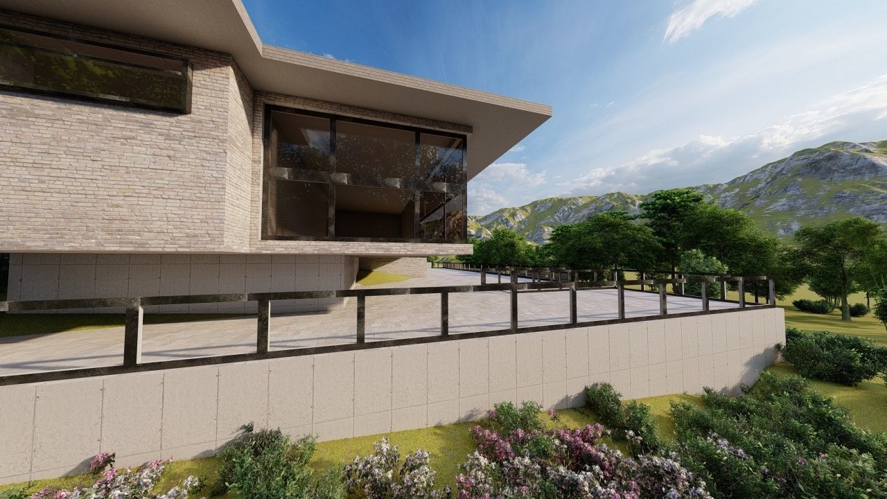 Casa Scene-villa-modern house 3D model_21