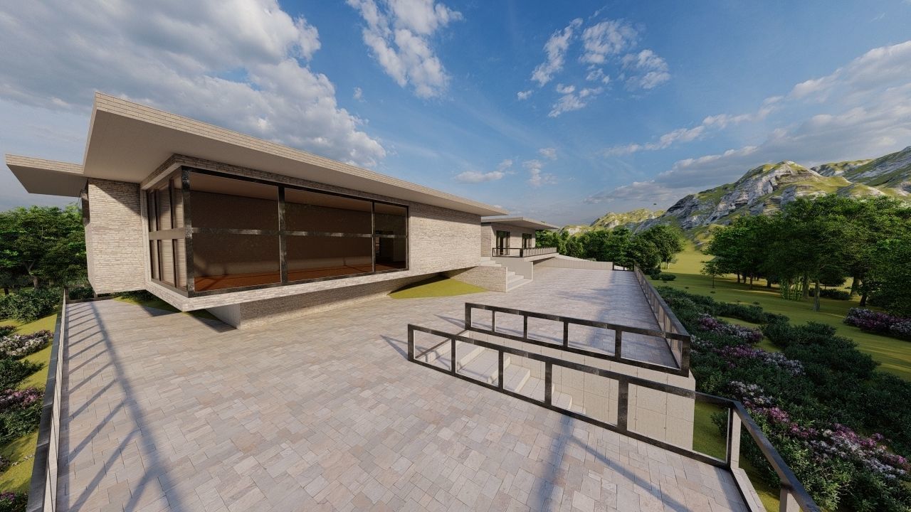 Casa Scene-villa-modern house 3D model_19