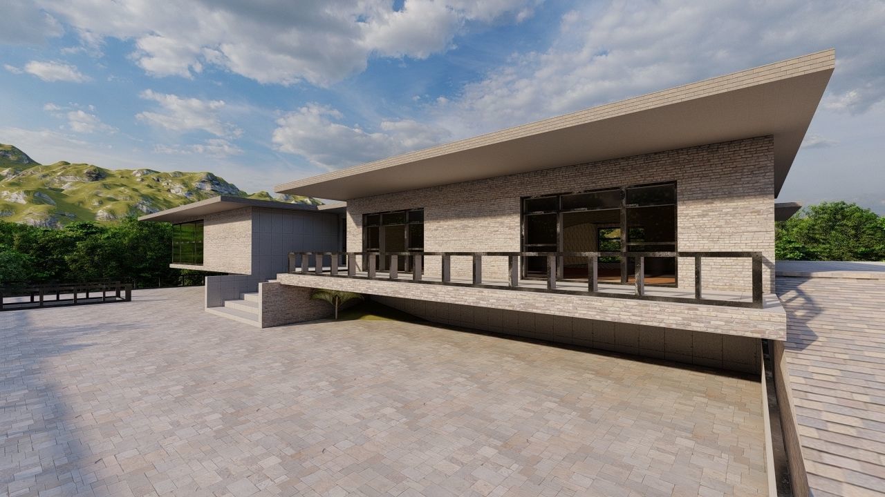 Casa Scene-villa-modern house 3D model_14