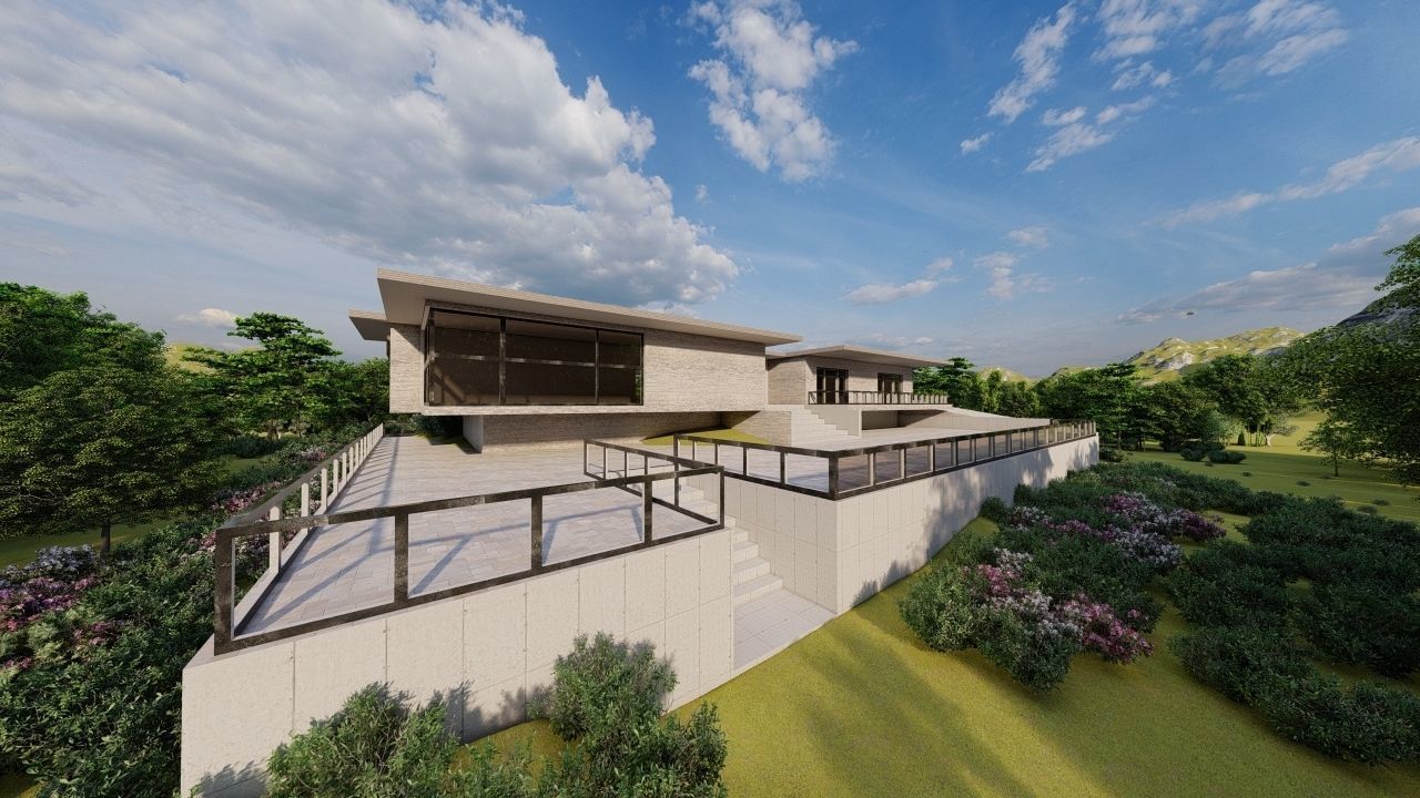 Casa Scene-villa-modern house 3D model_20