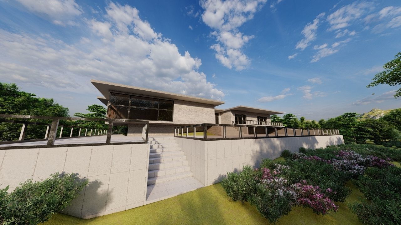 Casa Scene-villa-modern house 3D model_28