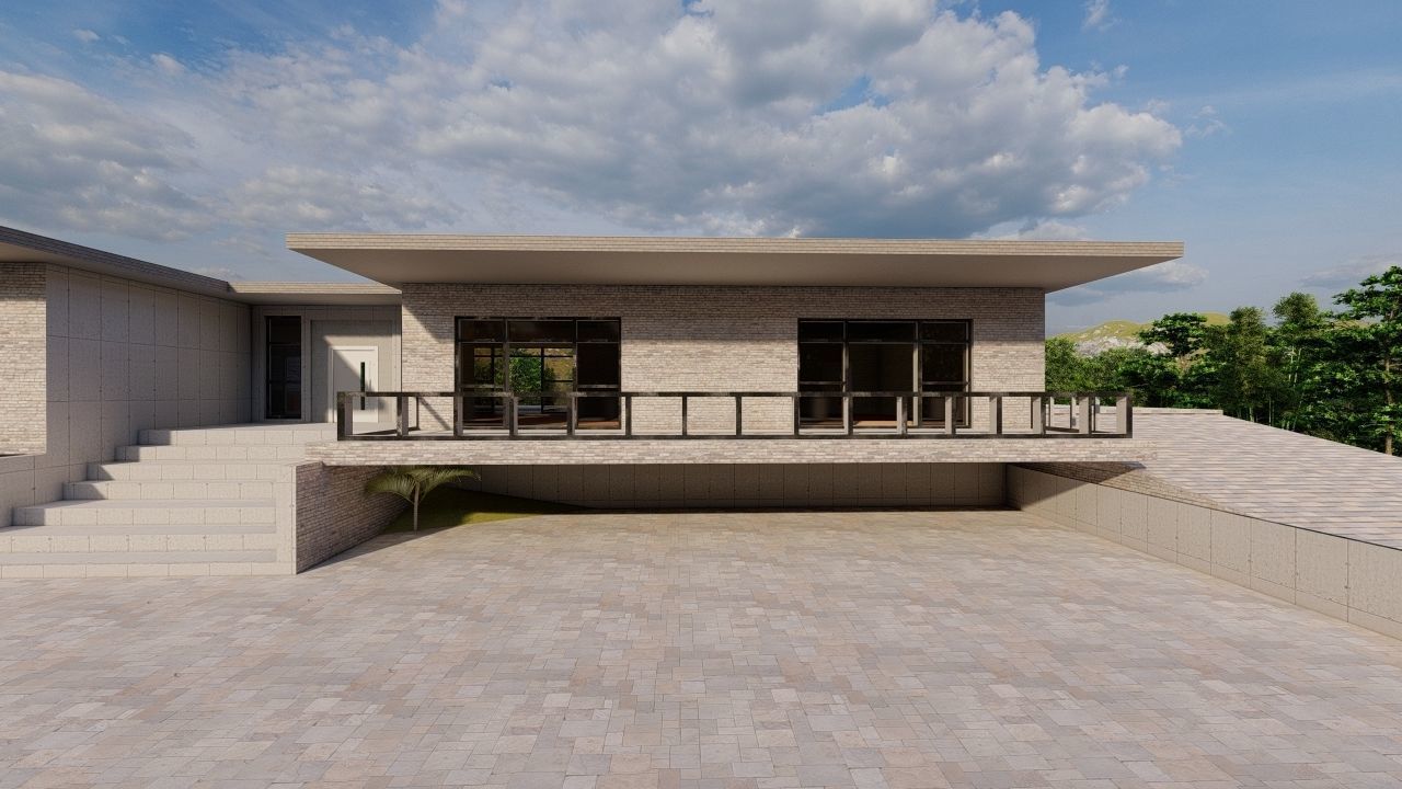 Casa Scene-villa-modern house 3D model_12