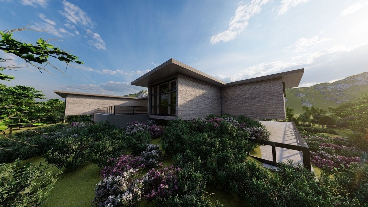 Casa Scene-villa-modern house 3D model_31