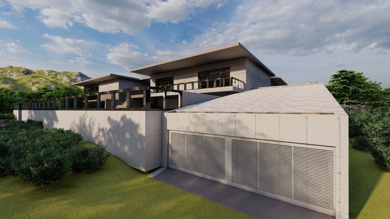 Casa Scene-villa-modern house 3D model_3