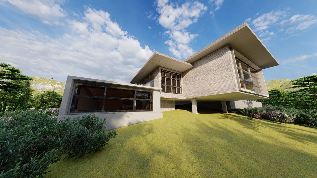 Casa Scene-villa-modern house 3D model_25
