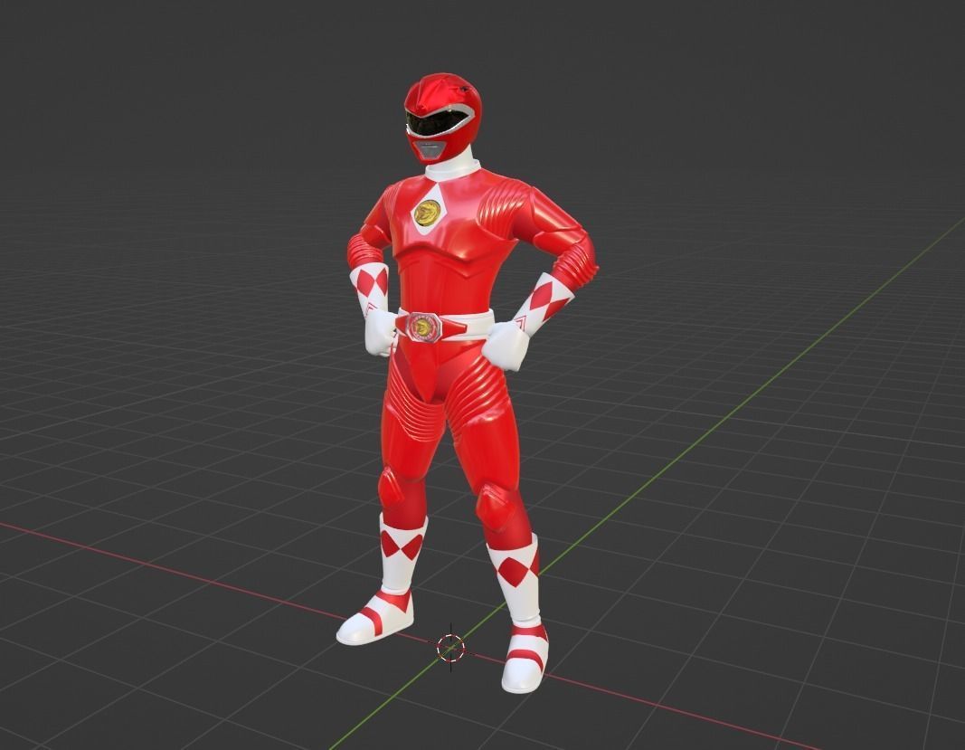 Red Ranger - Mighty Morphin Power Rangers The Movie 3D model rigged ...