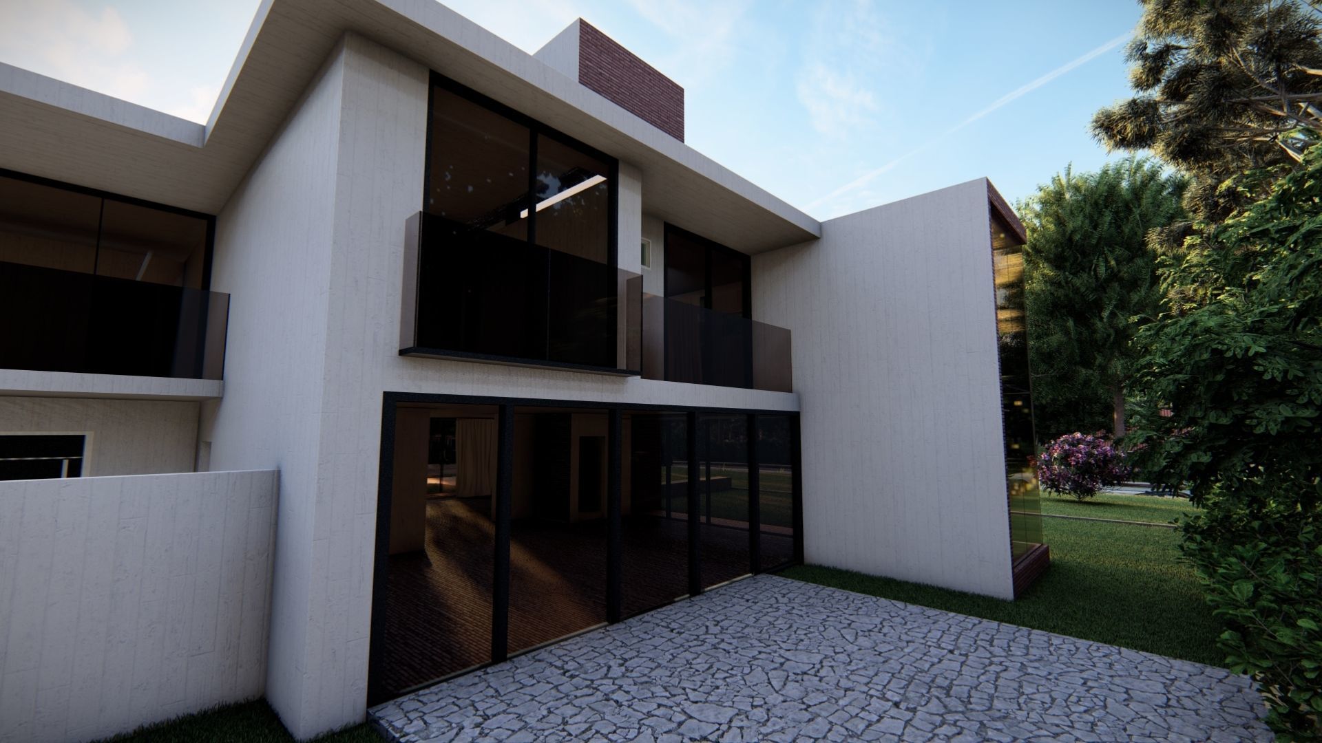 Casa Scene-villa-modern house 3D model_9