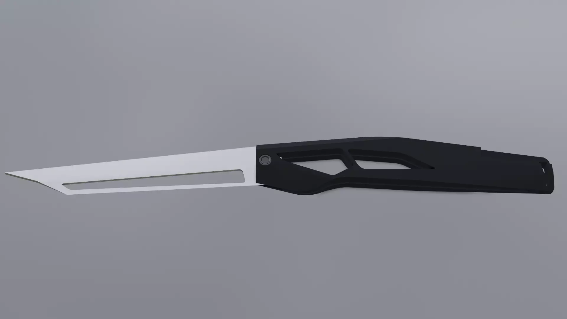 Sci fi knife concept Low-poly 3D model_0