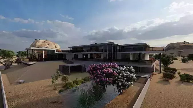 Casa Scene-villa-modern house 3D model
