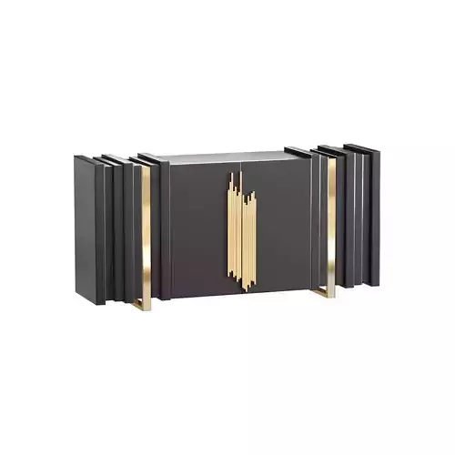 Luxury Sideboard Black Rectangular