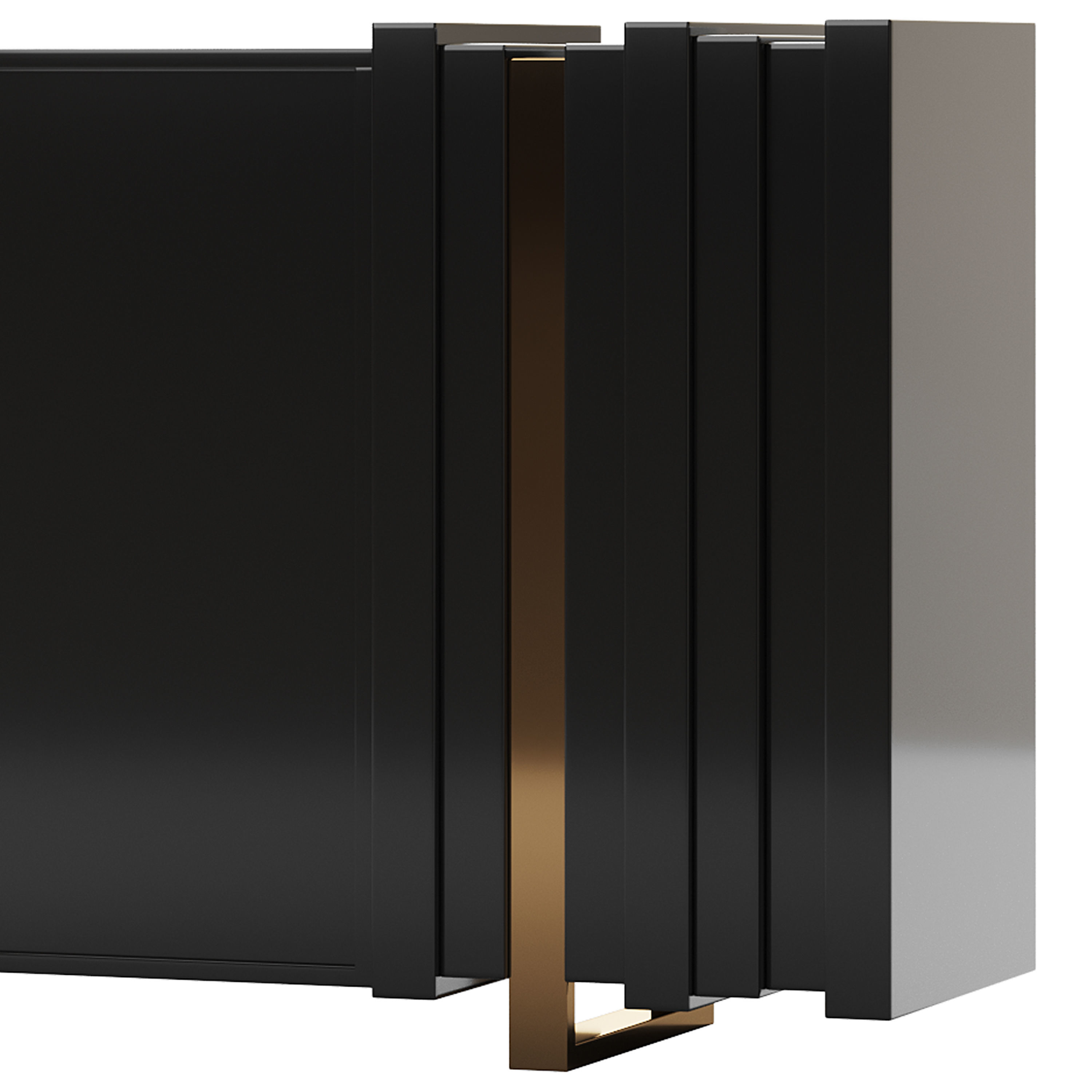 Luxury Sideboard Black Rectangular 3D model_9