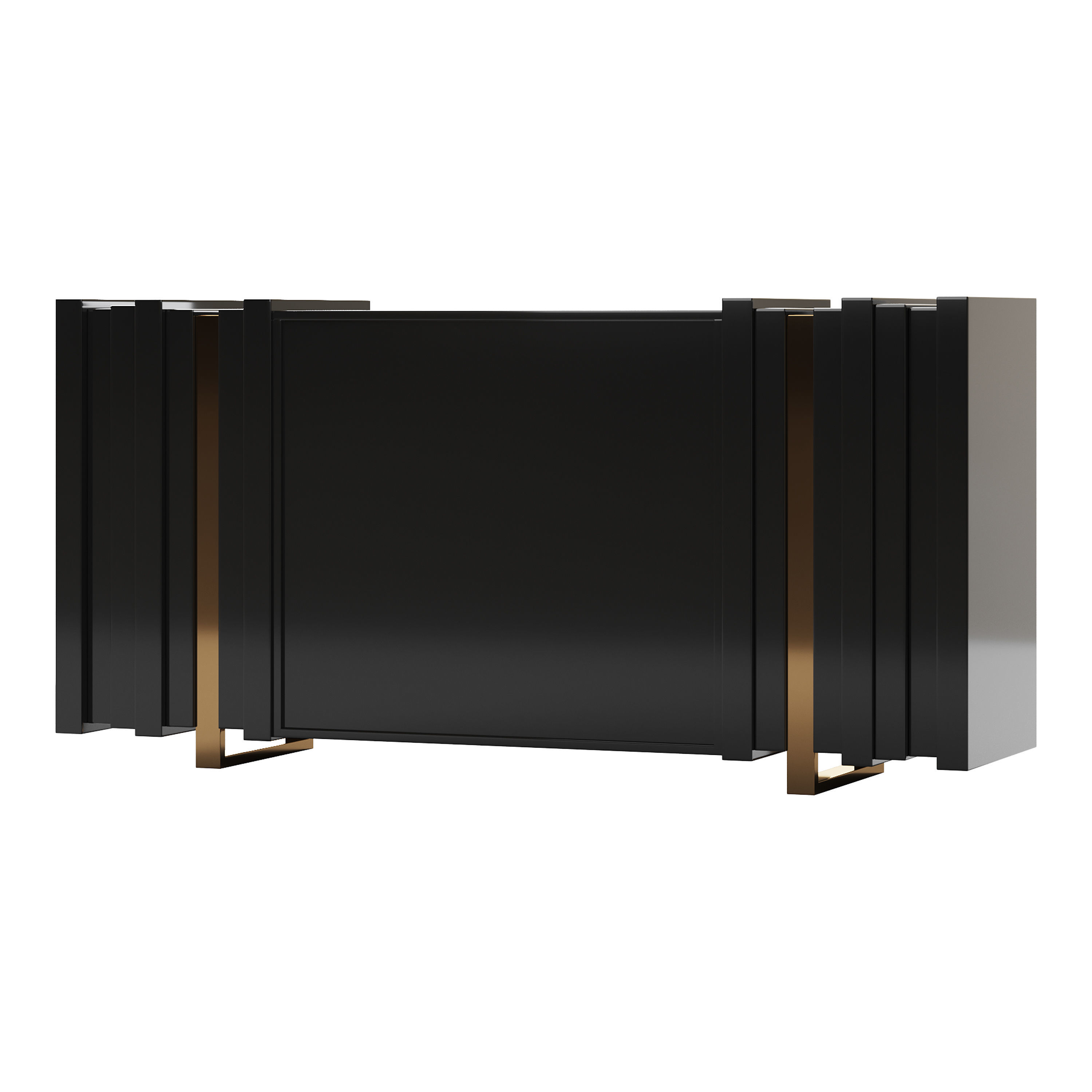 Luxury Sideboard Black Rectangular 3D model_8
