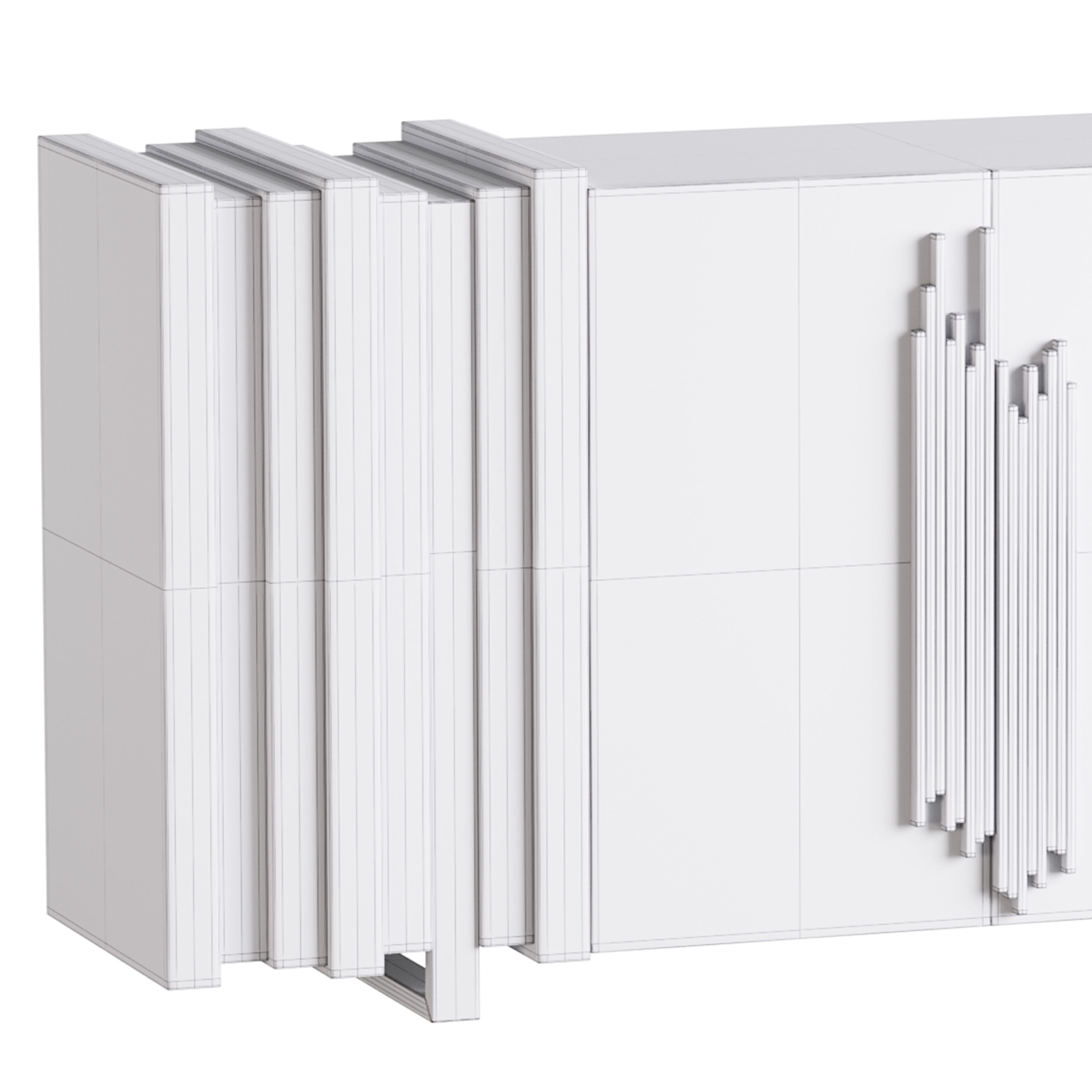 Luxury Sideboard Black Rectangular 3D model_11