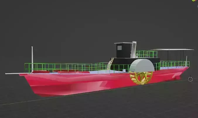 Vintage steam paddle boat