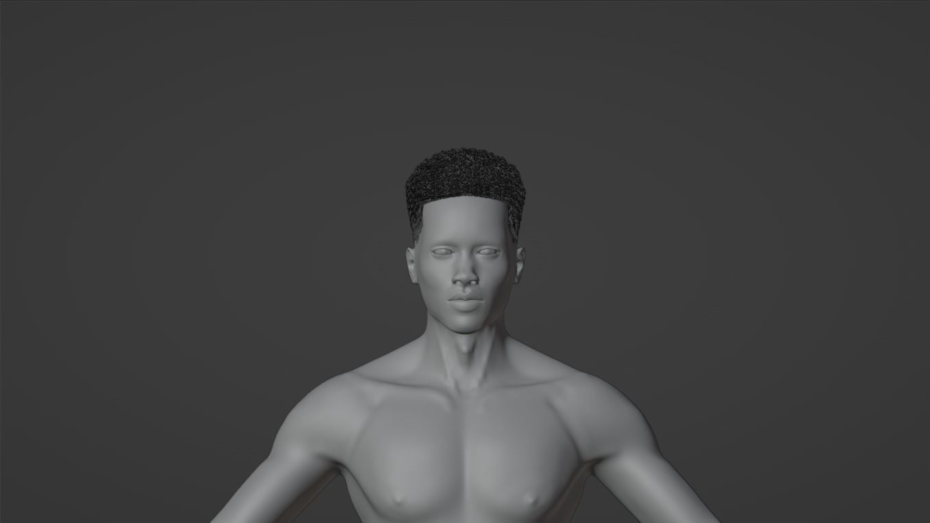Afro Curl Sponge Fade 3D model_11