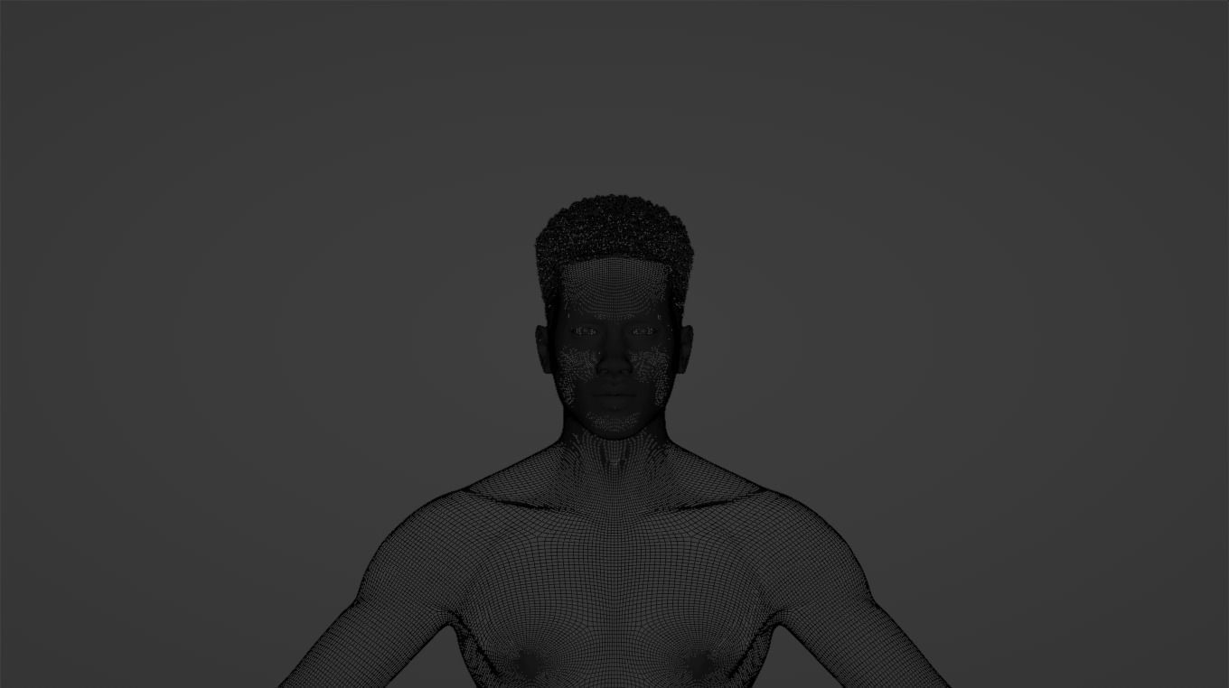 Afro Curl Sponge Fade 3D model_12