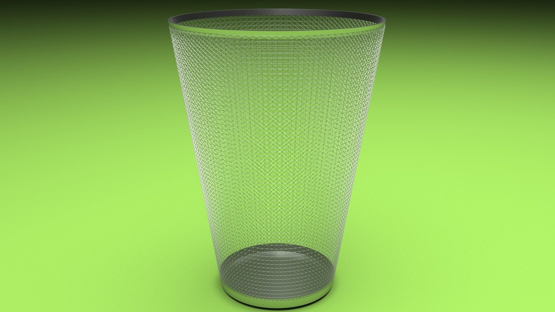 Metal Trash Bin 3D model_5