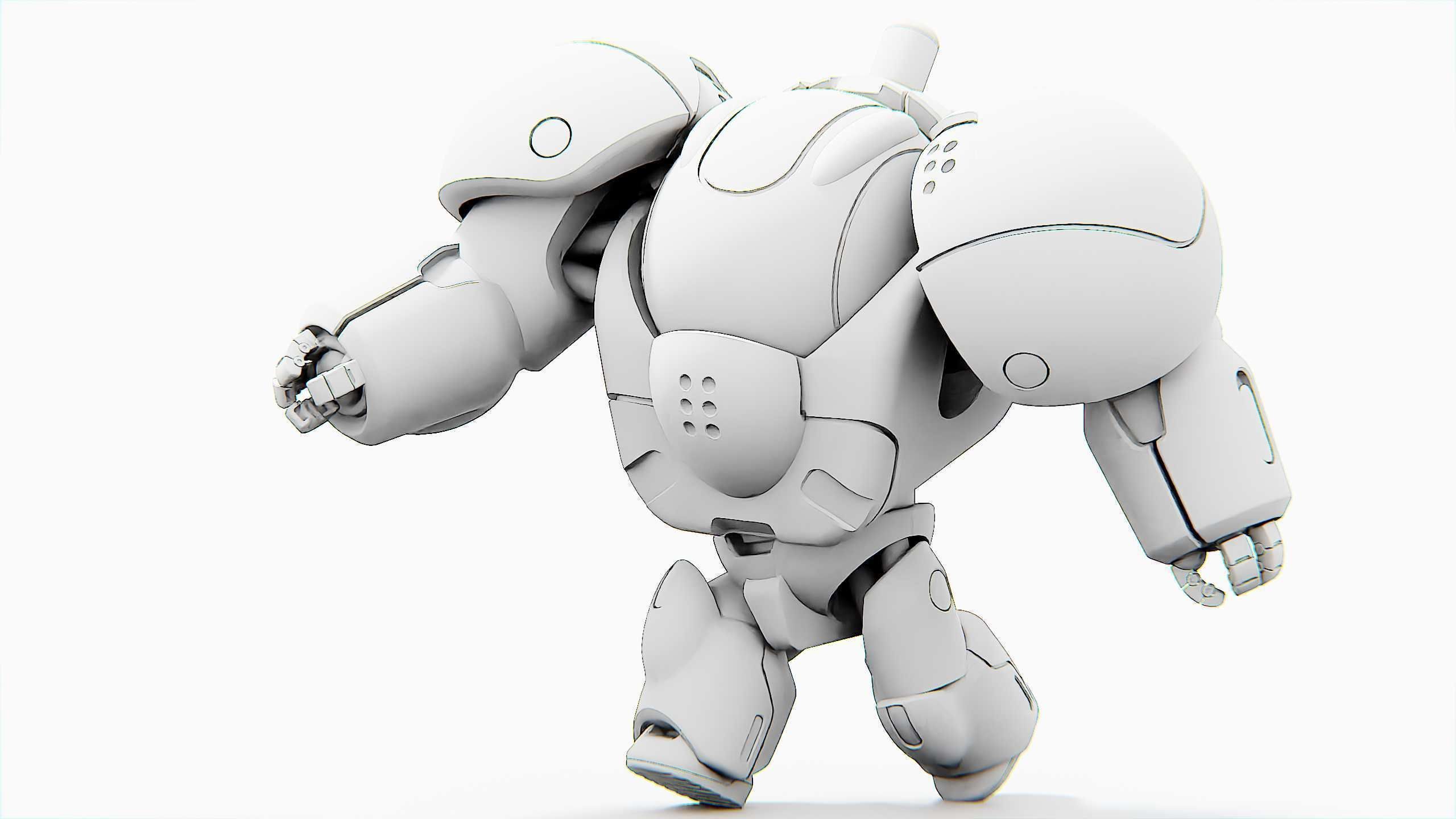 TOY BOT CYCLON B  Rigged for Unreal Engine - Unity - MIXAMO  3D model_32