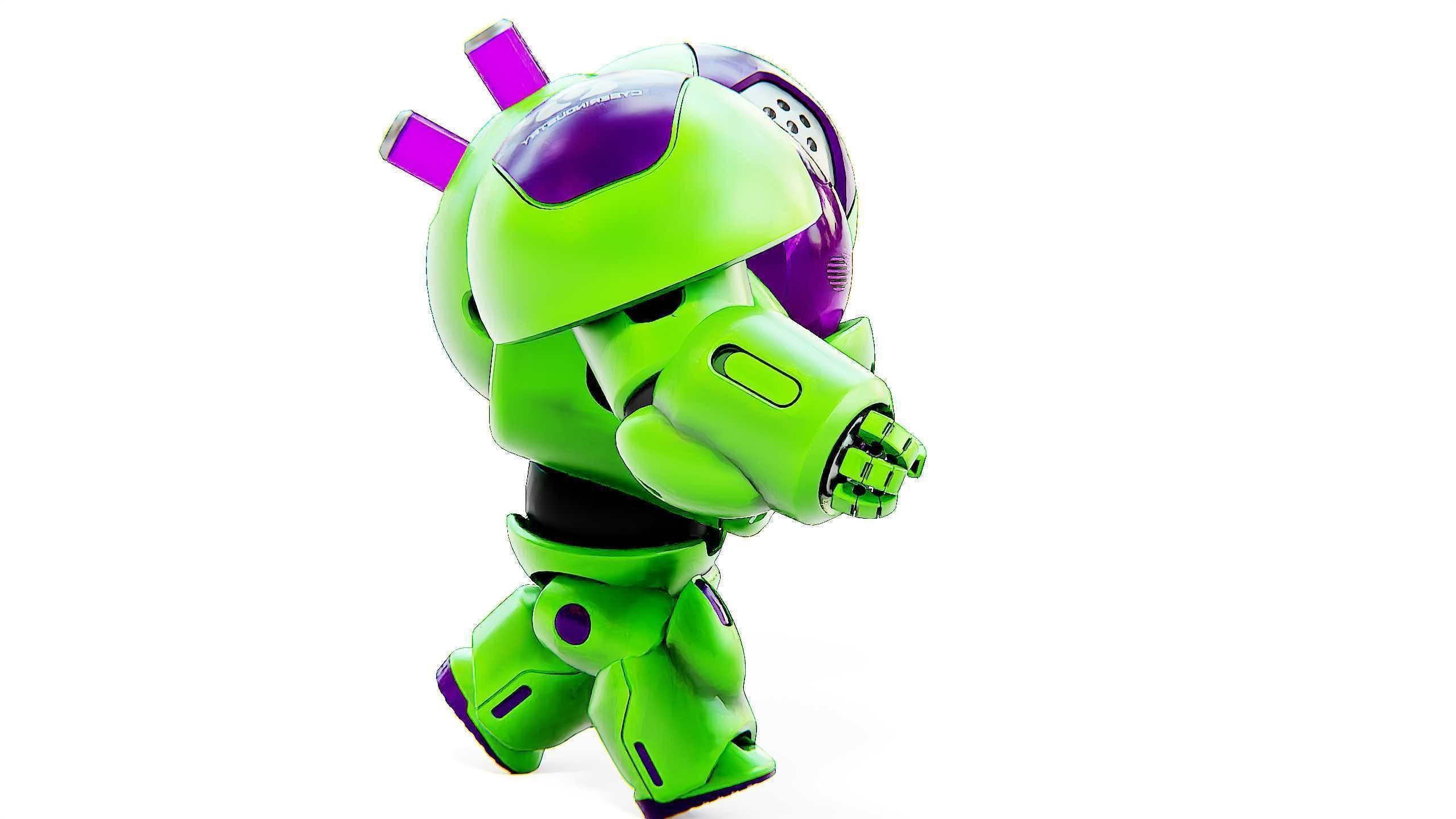 TOY BOT CYCLON B  Rigged for Unreal Engine - Unity - MIXAMO  3D model_8