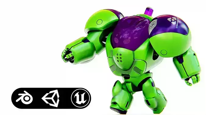 TOY BOT CYCLON B  Rigged for Unreal Engine - Unity - MIXAMO  3D model