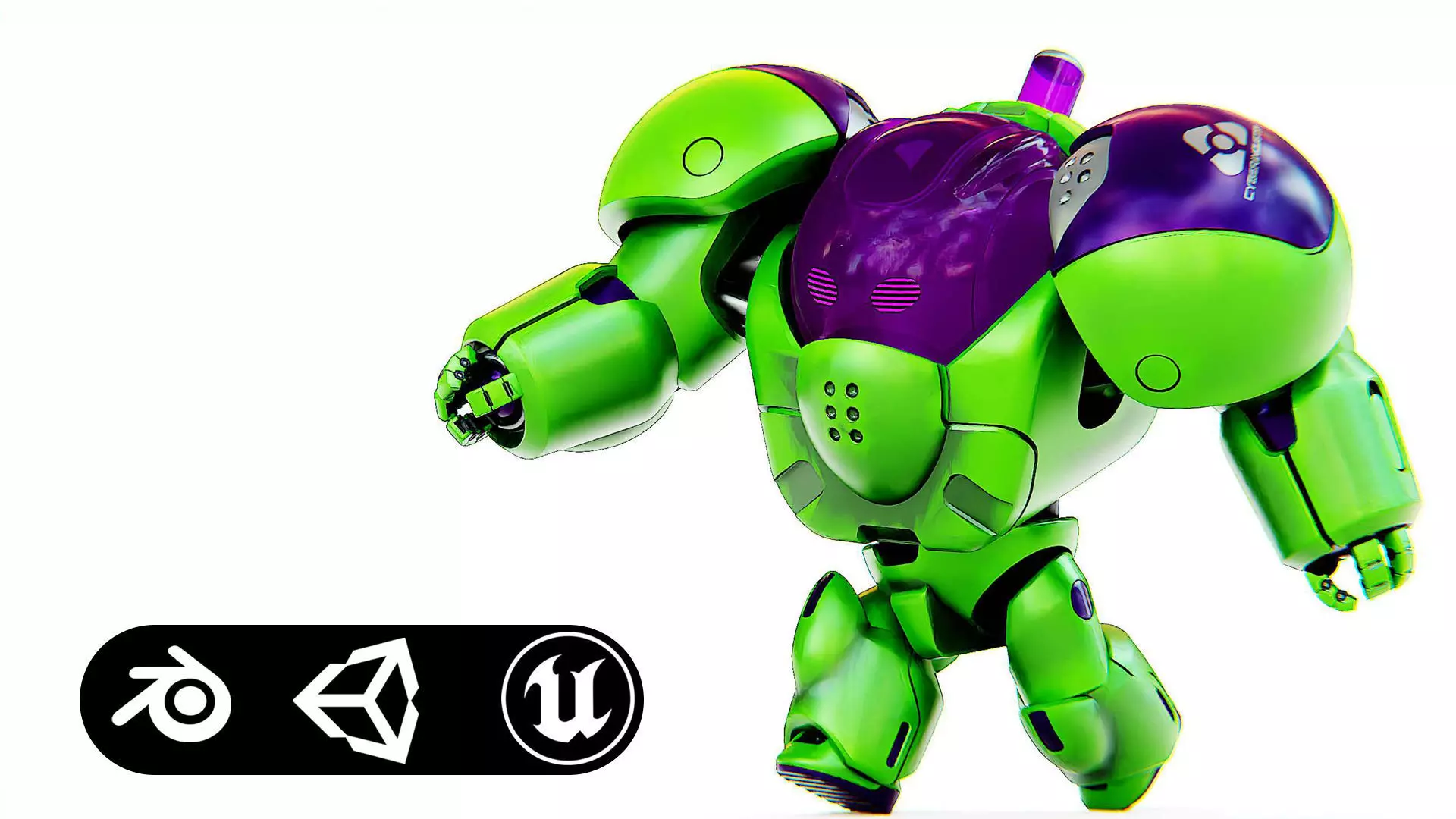 TOY BOT CYCLON B  Rigged for Unreal Engine - Unity - MIXAMO  3D model_0