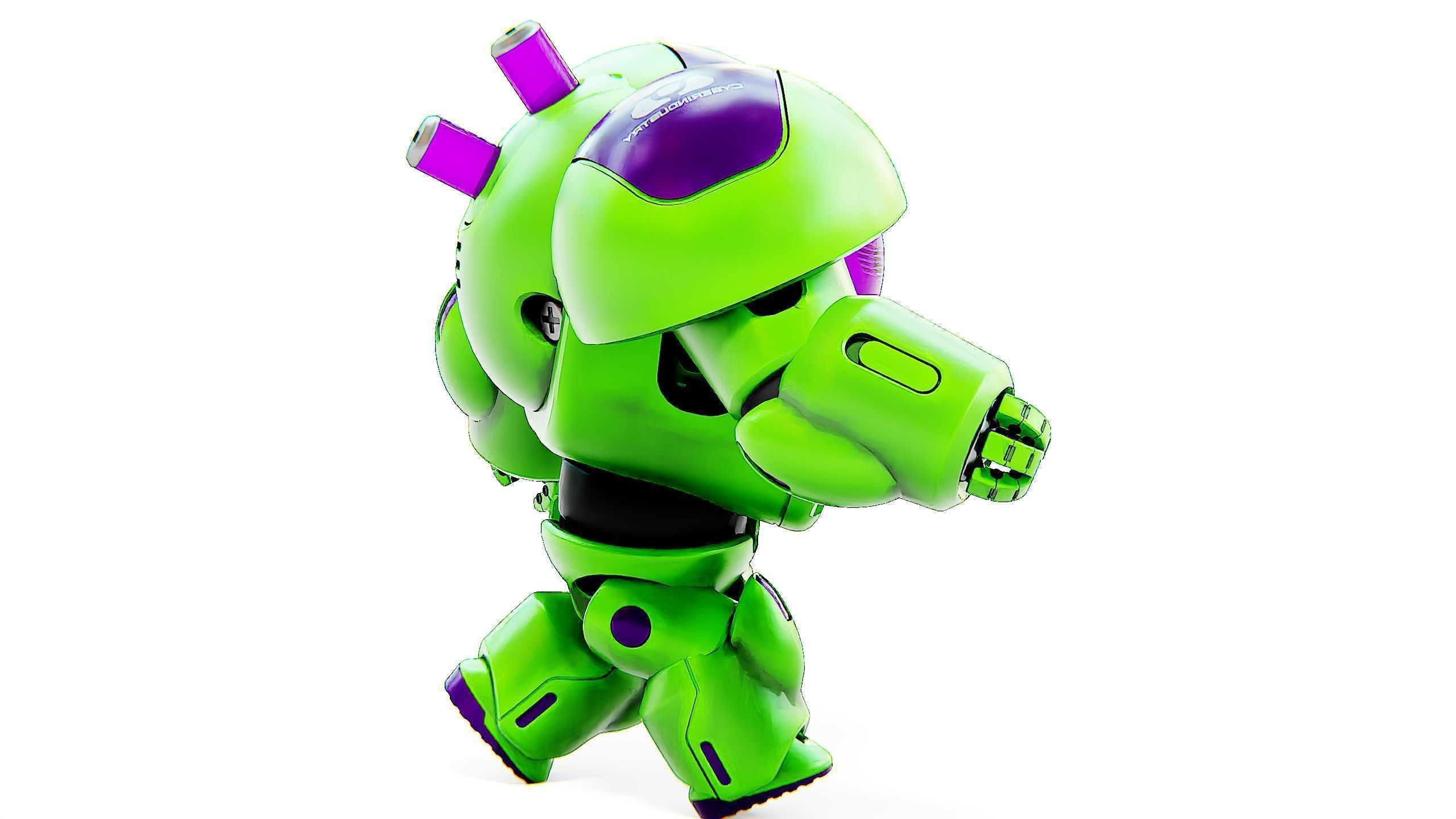 TOY BOT CYCLON B  Rigged for Unreal Engine - Unity - MIXAMO  3D model_9