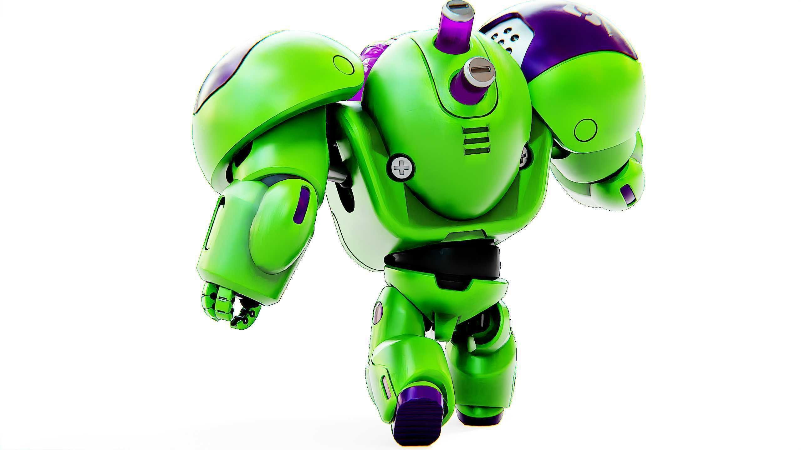 TOY BOT CYCLON B  Rigged for Unreal Engine - Unity - MIXAMO  3D model_16