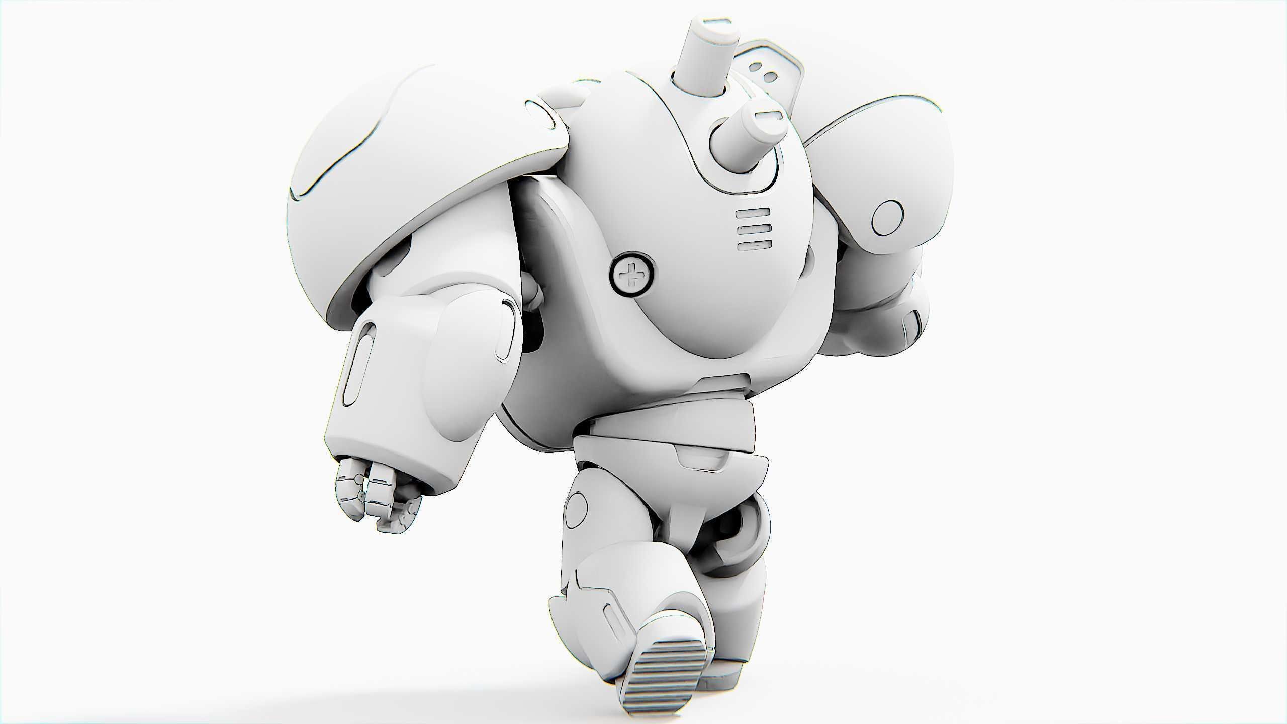 TOY BOT CYCLON B  Rigged for Unreal Engine - Unity - MIXAMO  3D model_33