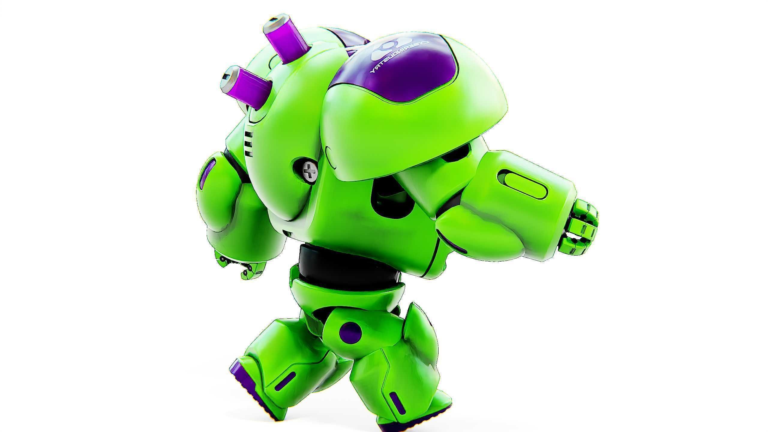 TOY BOT CYCLON B  Rigged for Unreal Engine - Unity - MIXAMO  3D model_10