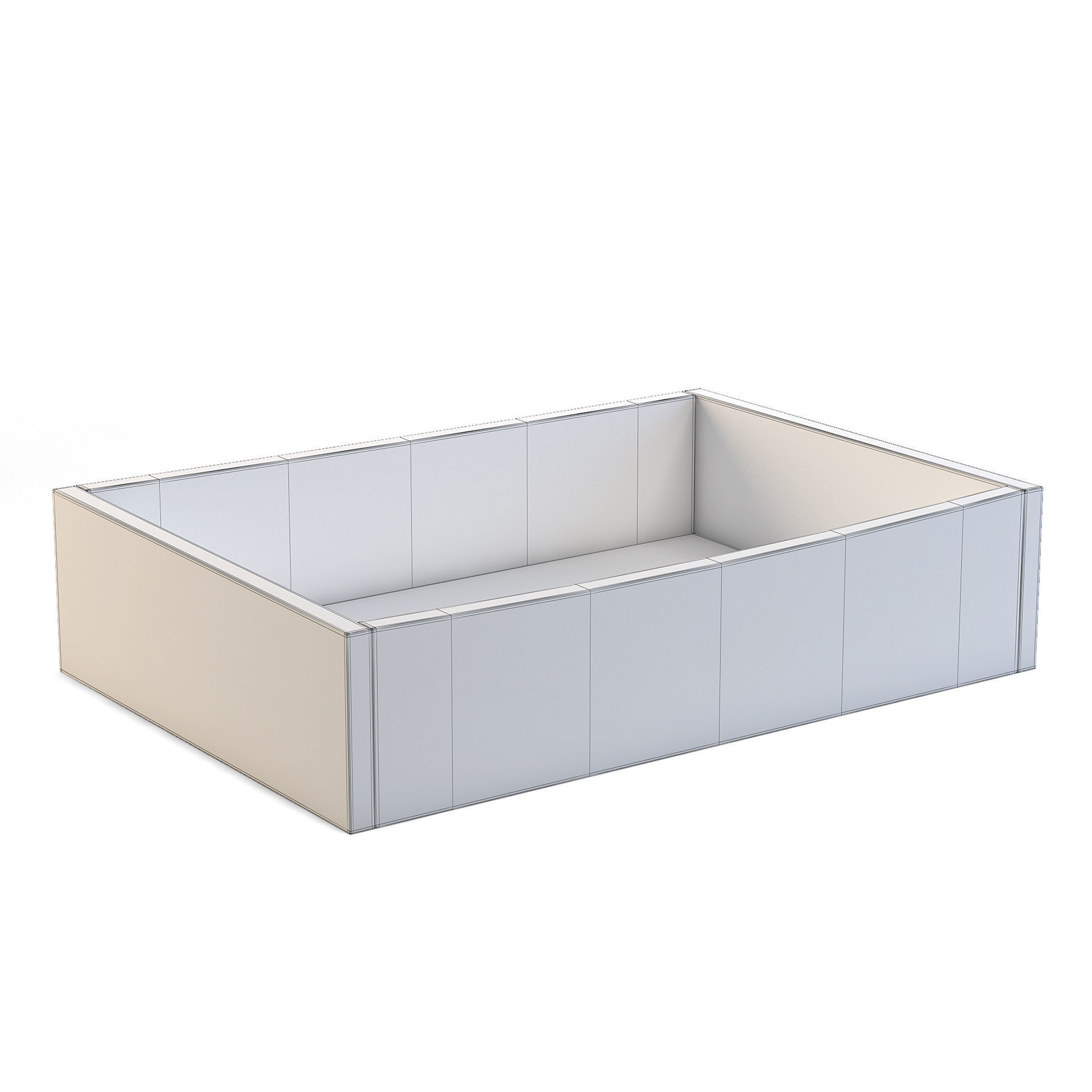 Old Wooden Box 3D model_1