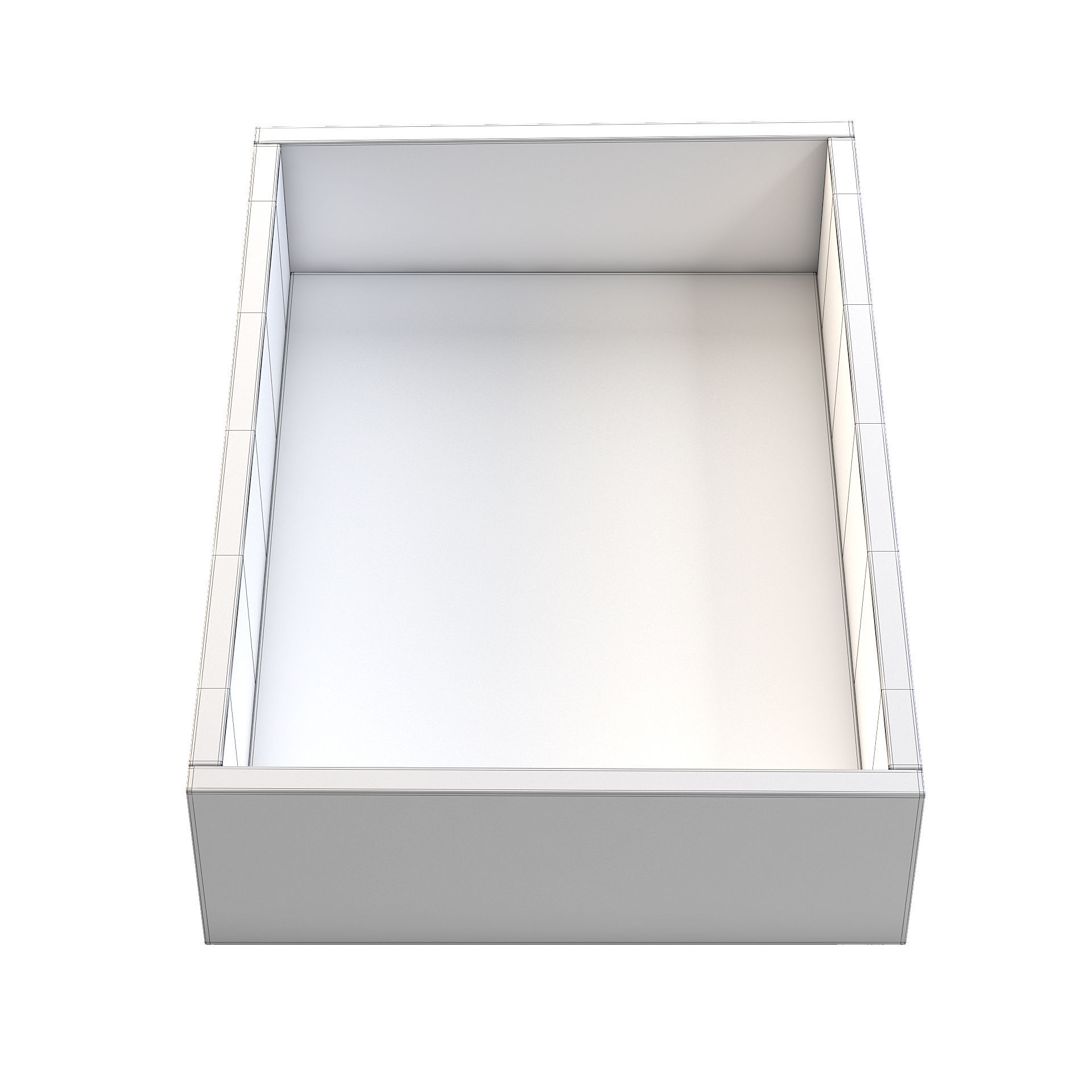 Old Wooden Box 3D model_6