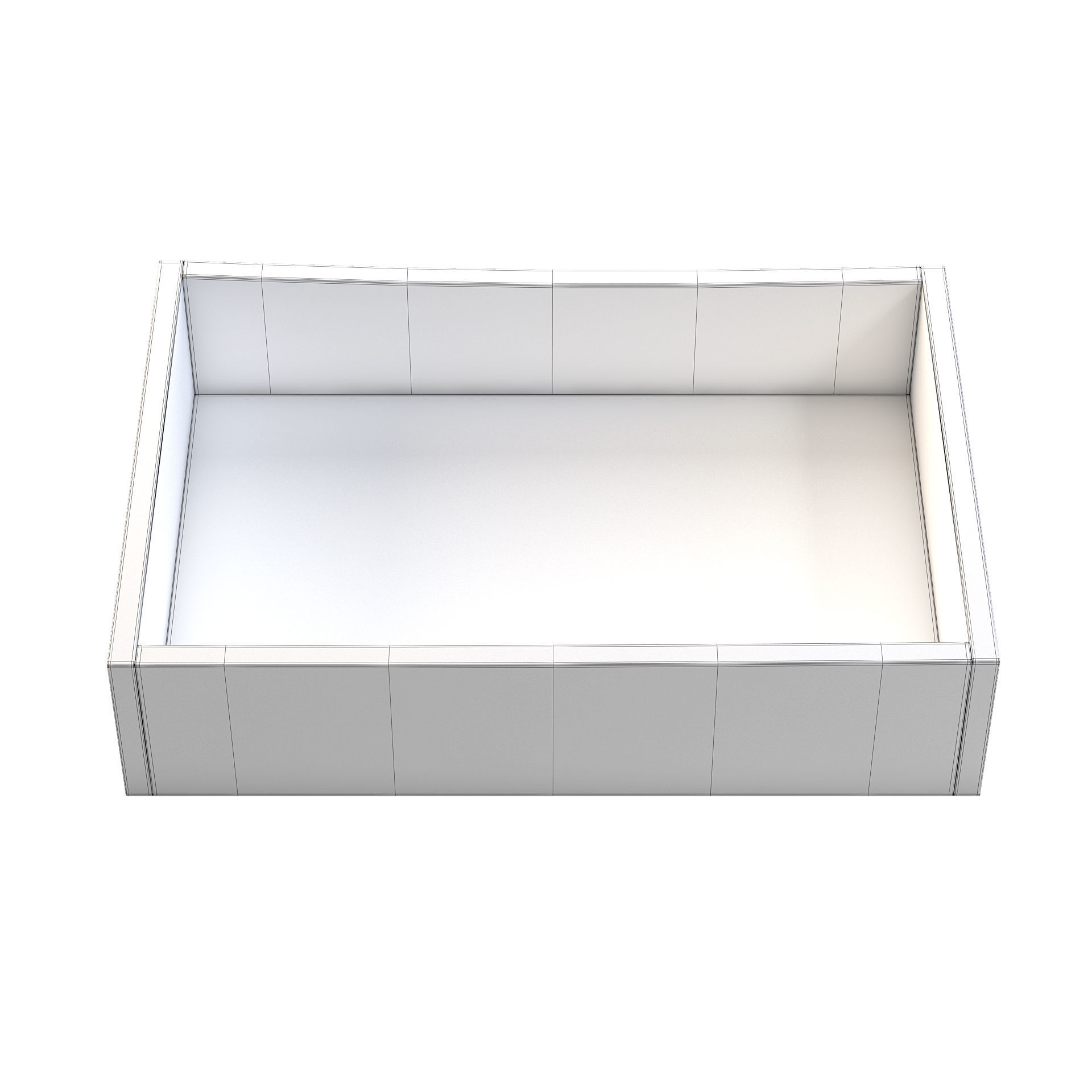 Old Wooden Box 3D model_5