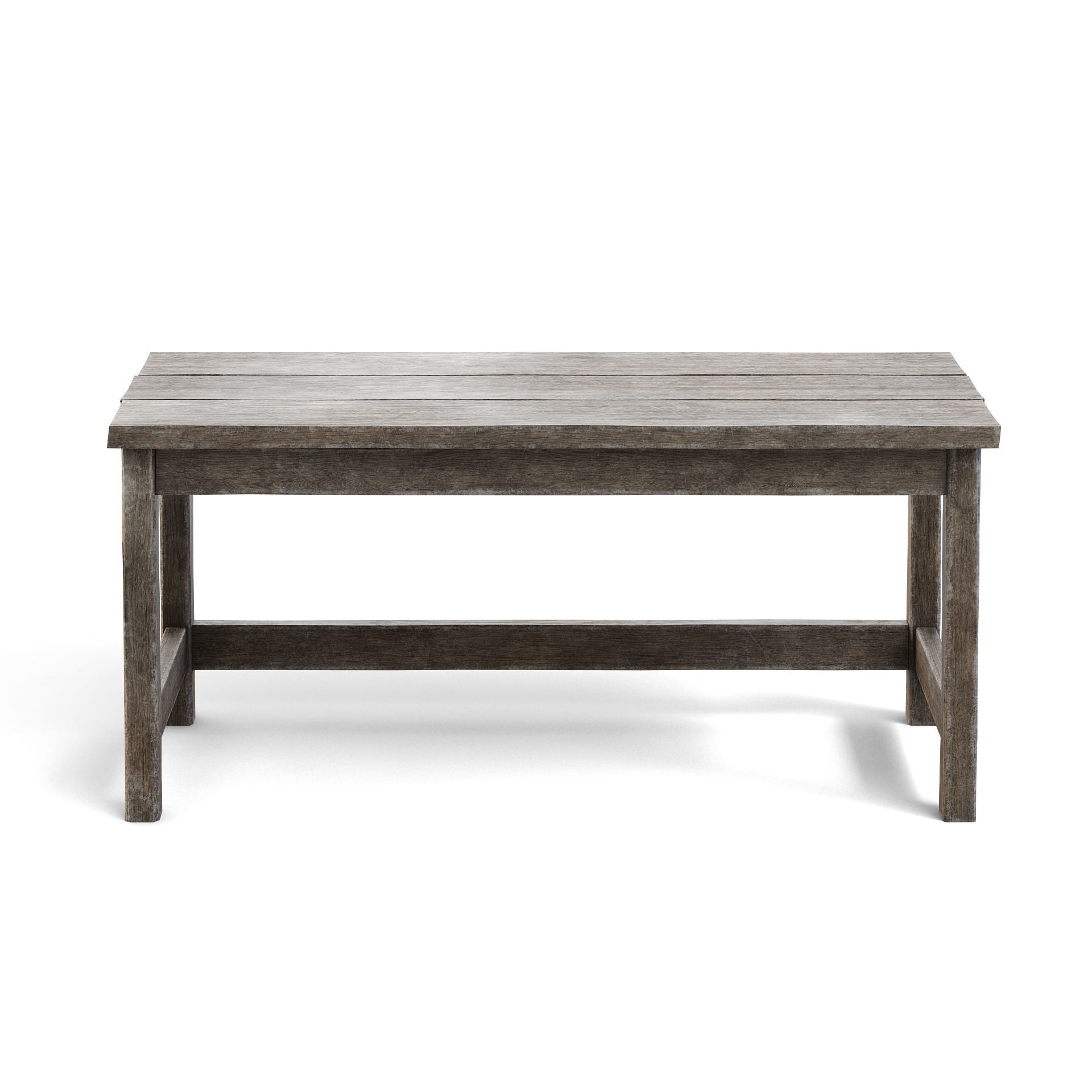 Old Wooden Table 3D model_4