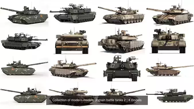 Collection of modern models of main battle tanks 2