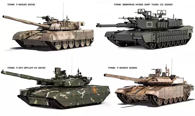 Collection of modern models of main battle tanks 2 