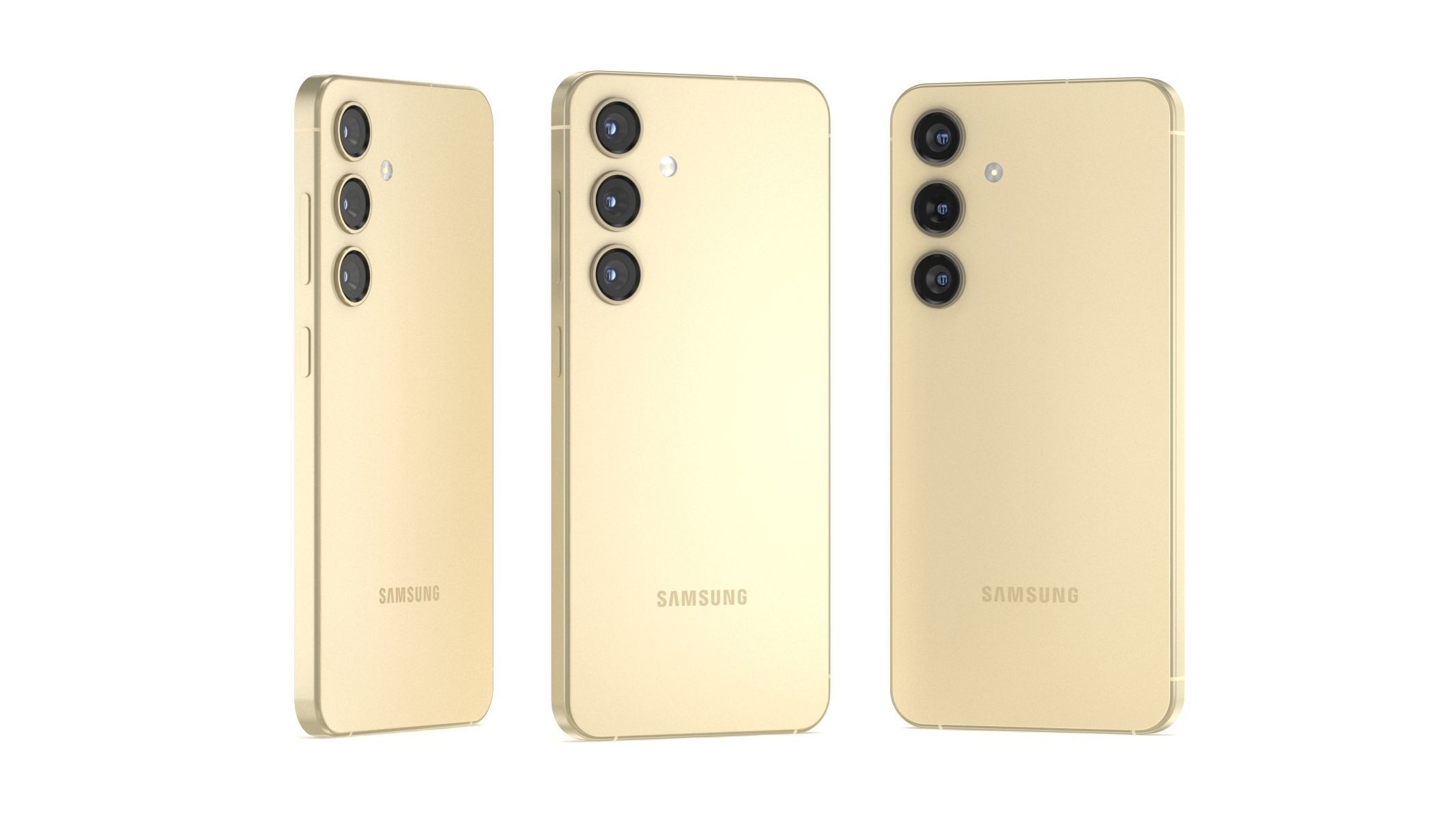 Samsung Galaxy S24 Amber Yellow 3D model_8