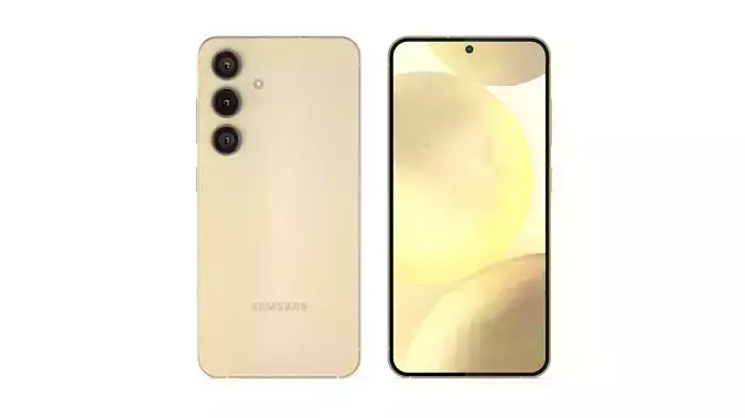 Samsung Galaxy S24 Amber Yellow 3D model