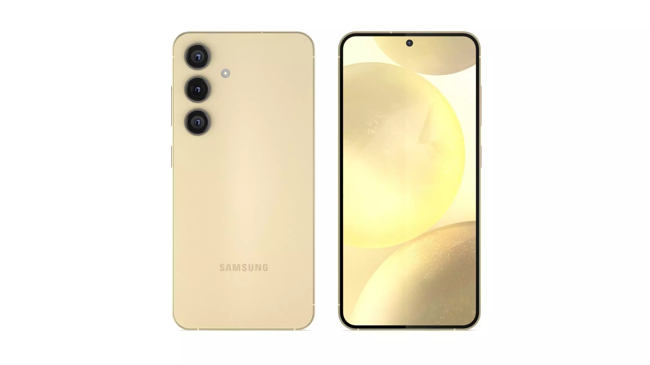 Samsung Galaxy S24 Amber Yellow 3D model_0