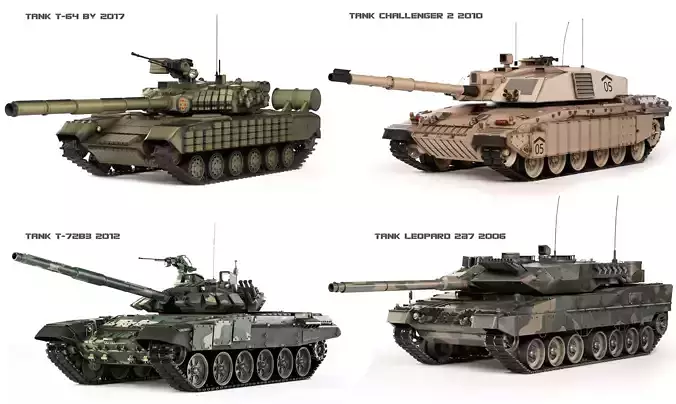 Collection of modern models of main battle tanks 3 