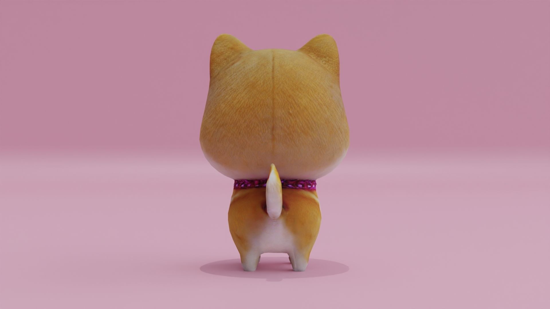 Dog Shiba Inu Puppy kawaii cute Low-poly 3D model_4