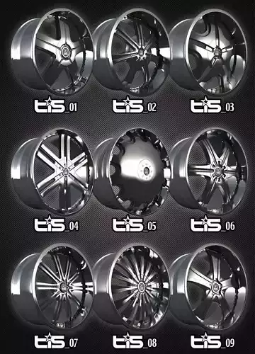 Wheels pack 3D model