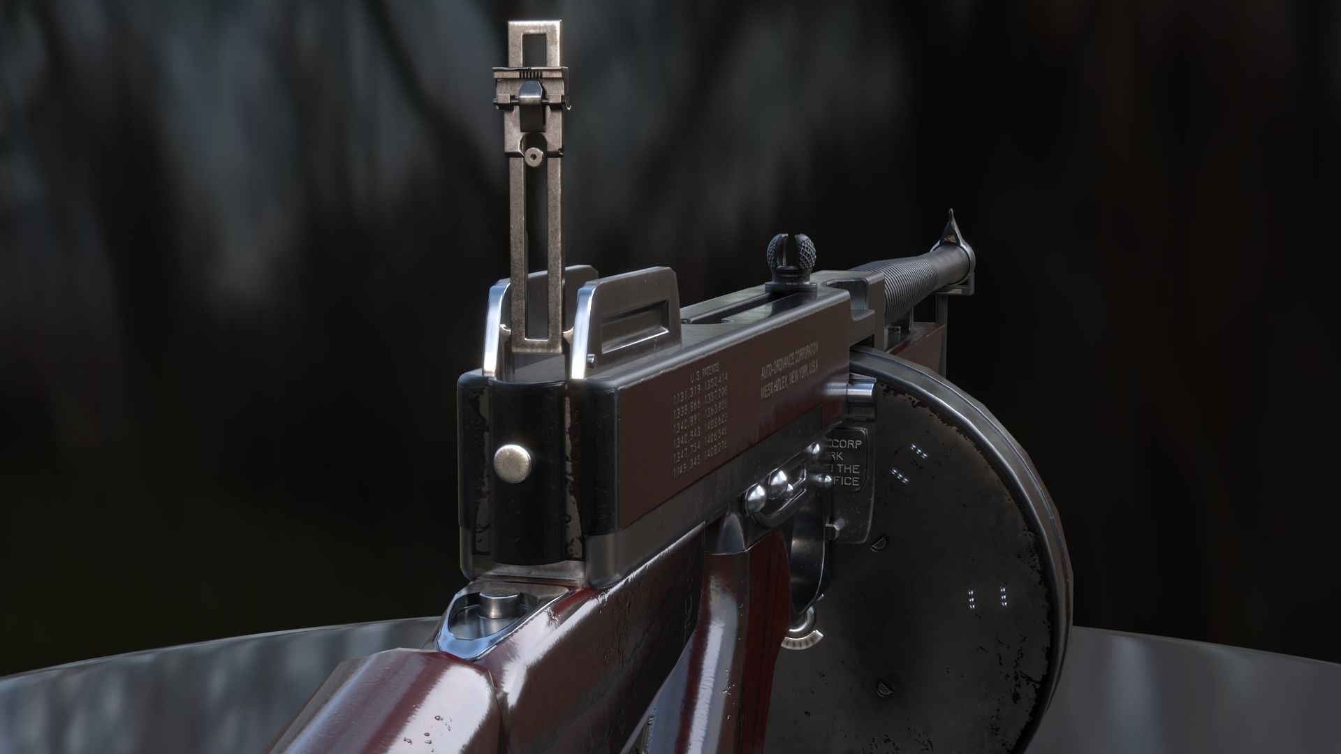 THOMPSON SUBMACHINE GUN REPLICA visual data 8