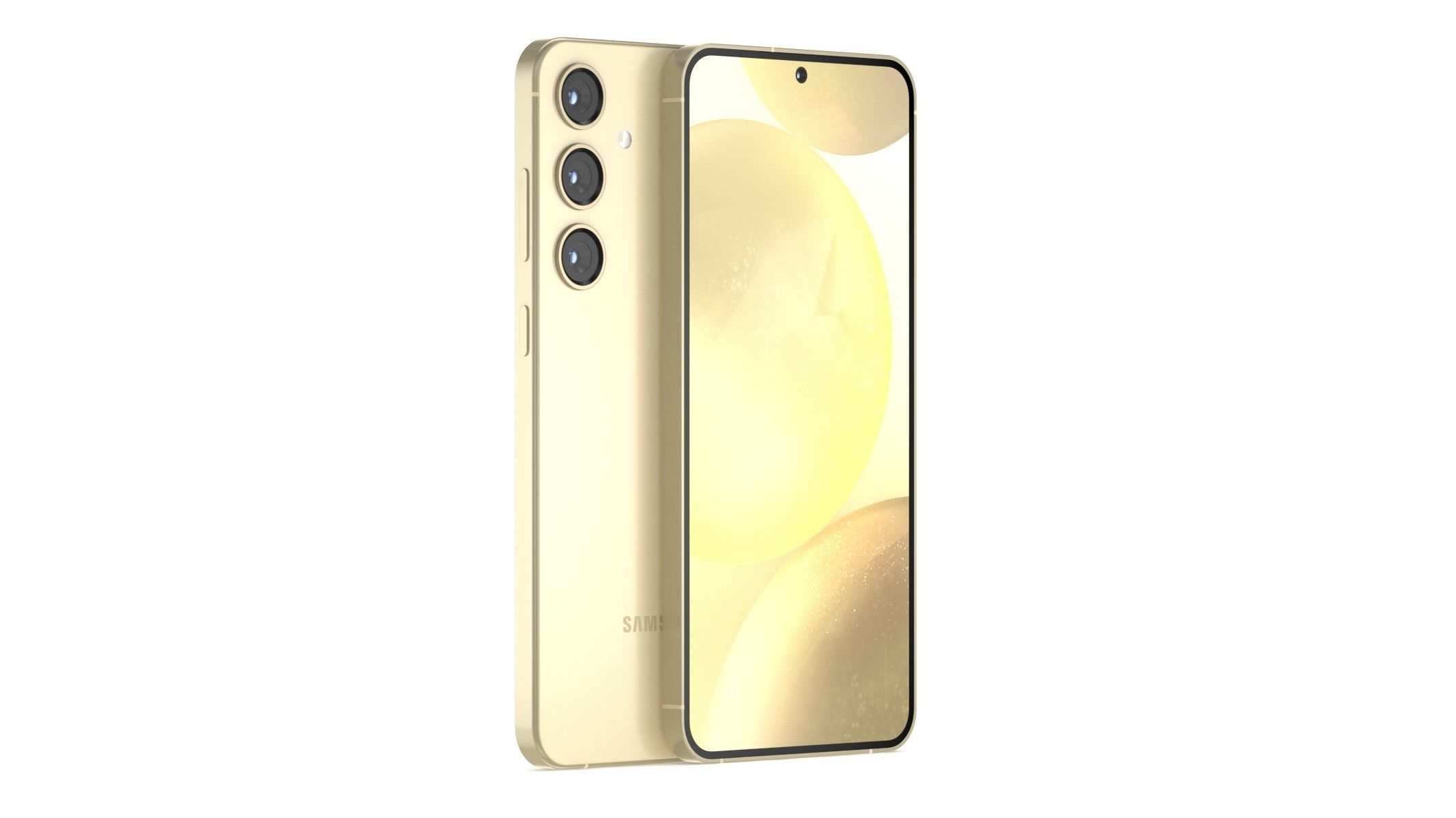 Samsung Galaxy S24 Plus Amber Yellow 3D model_1