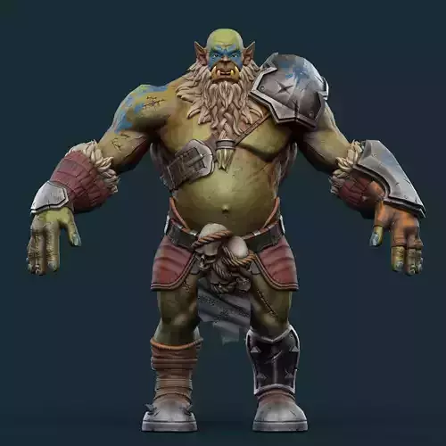 Ork warrior model Low-poly 3D model
