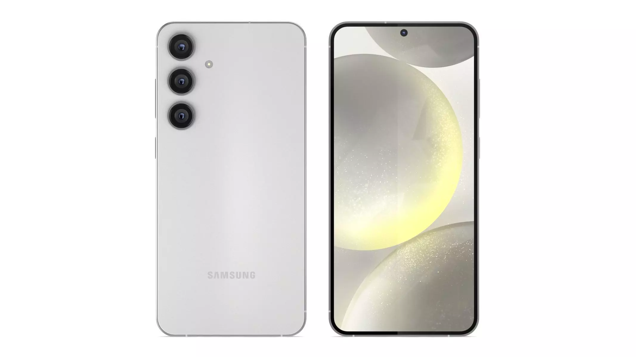 Samsung Galaxy S24 Plus Marble Grey 3D model_0