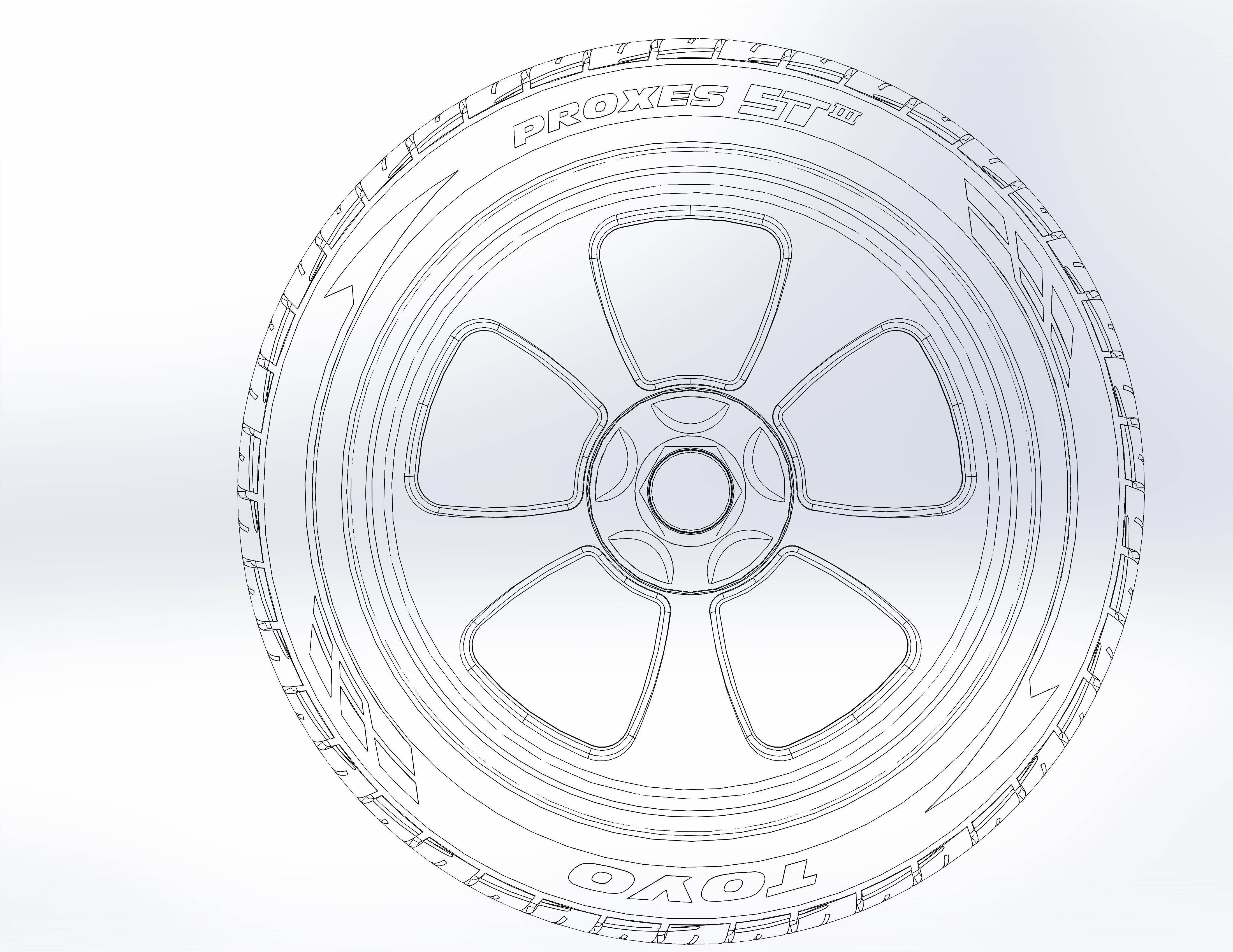 Custom wheels Billet Vintec SLD89 for your scale model 3D print model_5