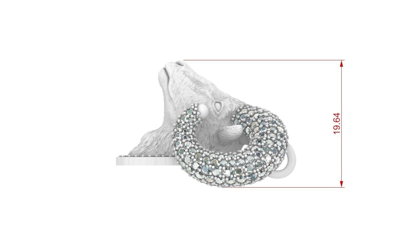 GOAT PENDANT WITH DIAMONDS 3D PRINT MODEL 3D print model_5