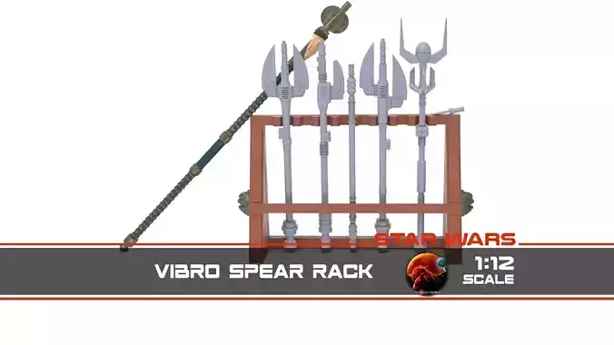 Vibro Spear Rack 1-12 Scale Blackseries