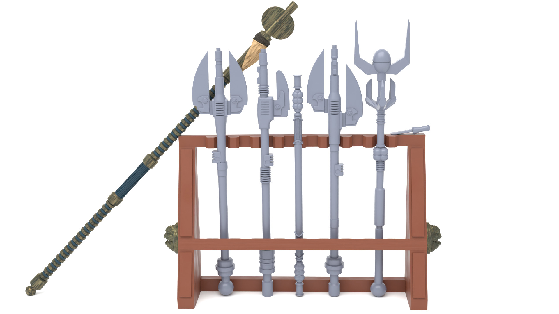 Vibro Spear Rack 1-18 Scale Kenner Hasbro 3D print model_4