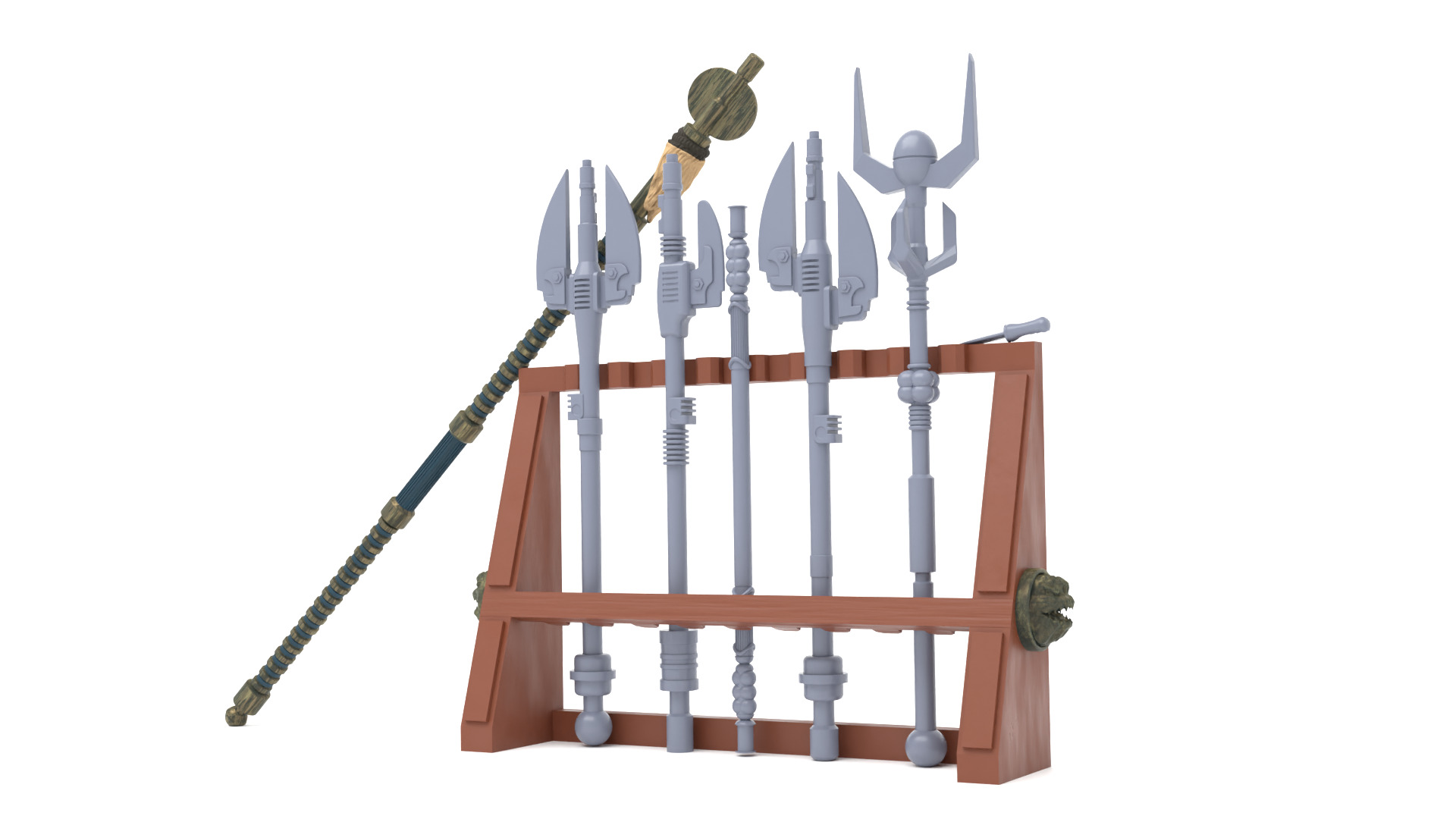 Vibro Spear Rack 1-18 Scale Kenner Hasbro 3D print model_1